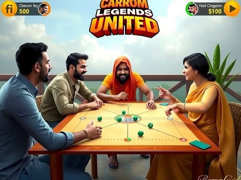 Indian players enjoying Carrom Legends United
